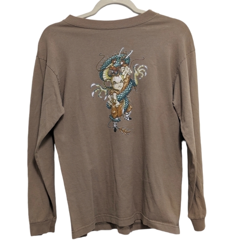 Y2K Arizona Monk Dragon Long Sleeve Mens LG
